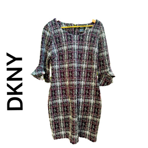 DKNY Gorgeous Midi Tweed Dress